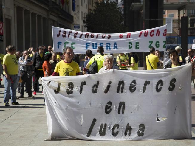 Jardineros de Zaragoza en huelga piden 30 nuevos empleos para el plan de  poda