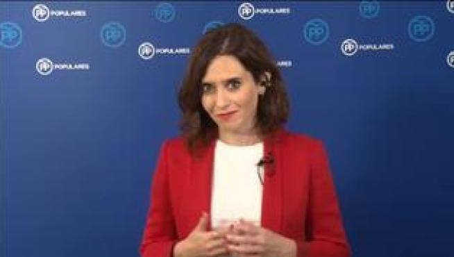 La candidata del PP en la Comunidad de Madrid, contenta "por Madrid y por España"