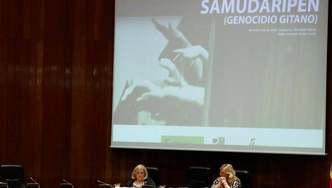 La ministra de Sanidad, Bienestar Social y Consumo en funciones, María Luisa Carcedo, durante su intervención.