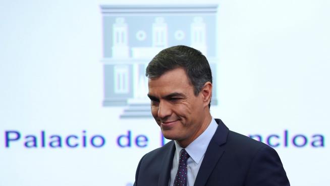 El presidente del Gobierno en funciones, Pedro Sánchez, este lunes.