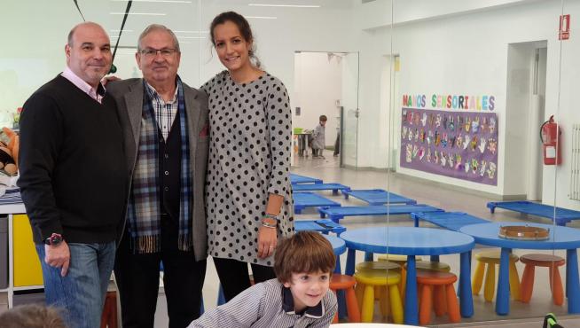 Santiago Loras, Urbano Tarancón y Laura Lahoz, docentes del Calasancio de Zaragoza.