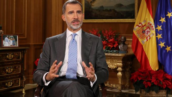 Mensaje de Felipe VI en 2017.