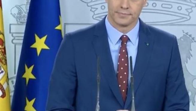 Pedro Sánchez, en su comparecencia de este domingo.