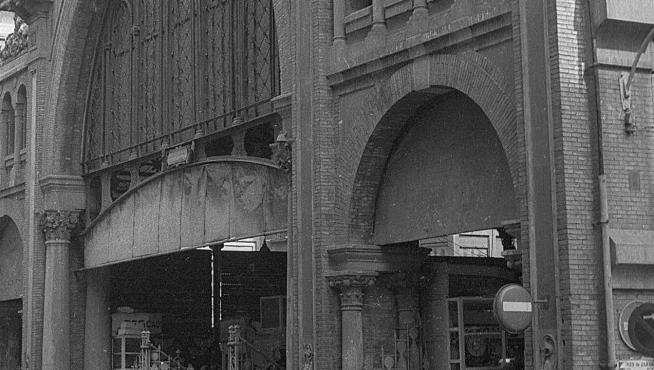 Imagen del Mercado Central de Zaragoza en los años 60.