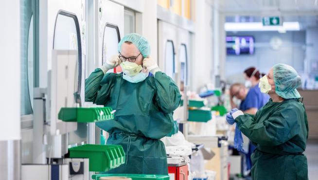 Sanitarios alemanes, en un hospital del norte del país