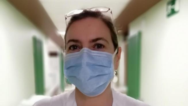 Llum Andrés, enfermera del Hospital Clínico, se ha recuperado del coronavirus y ya ha vuelto a trabajar.