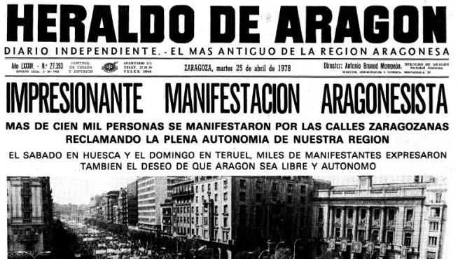 Portada de HERALDO del 24 de abril de 1978.