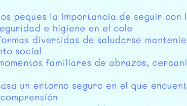 Resumen de las recomendaciones lanzadas por el Área de Derechos Sociales del Ayuntamiento de Huesca para una mejor gestión psicológica de la vuelta al cole.