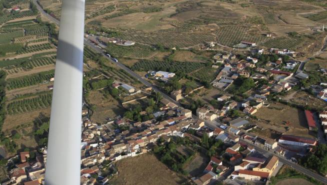 Vista aérea de la experiencia de vuelo de la ruta de la Garnacha.