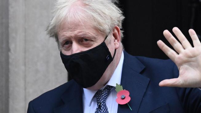 El primer ministro británico, Boris Johnson, este miércoles a su salida del 10 de Downing Street.