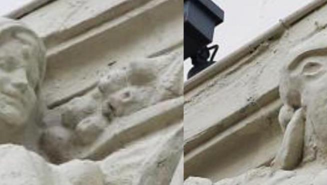 Fotos del antes y el después de la restauración que circulan por las redes sociales