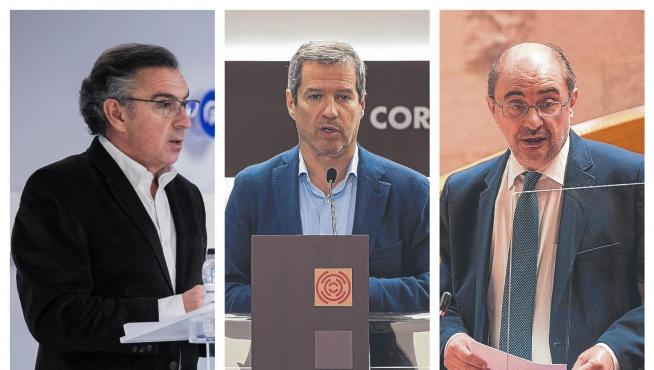 Luis María Beamonte, Daniel Pérez Calvo y Javier Lambán