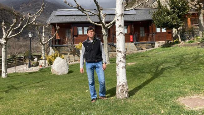 Tomás Arcas, en el camping La Borda d'Arnaldet, en Benasque.