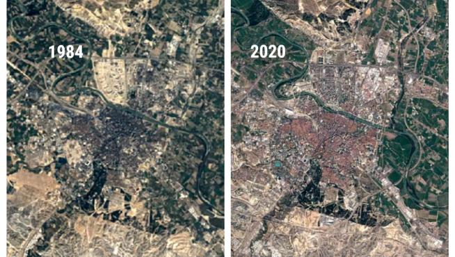 Zaragoza en 1984 y en 2020