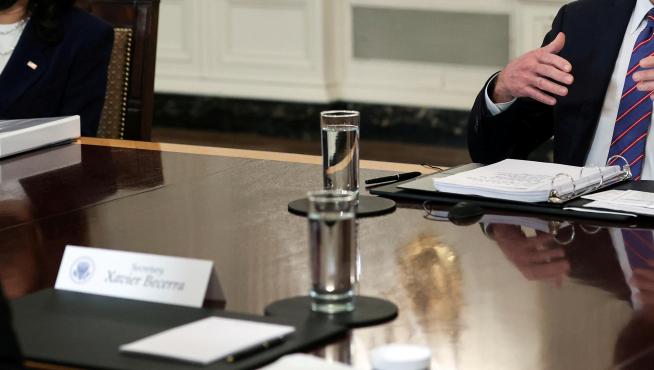 FILE PHOTO: U.S. President Joe Biden meets with immigration advisers at the White House in Washington