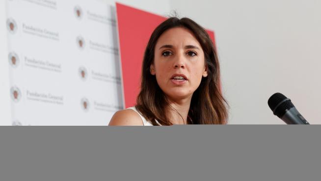 Irene Montero, este miércoles por la mañana en San Lorenzo de El Escorial.