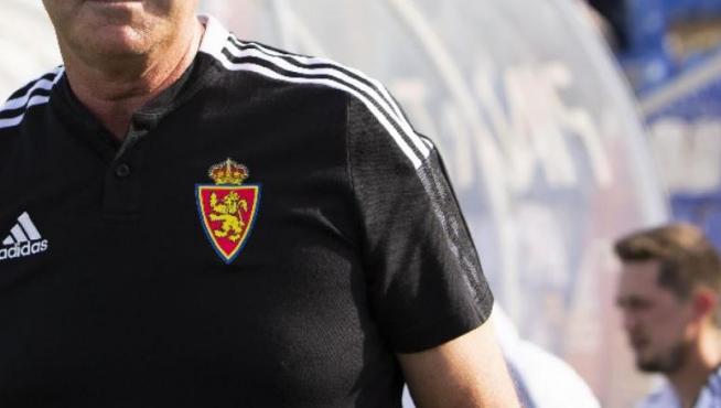 Juan Ignacio Martínez 'Jim', esta tarde de viernes en el Pinatar Arena de Murcia antes de comenzar el partido Atromitos Atenas-Real Zaragoza.
