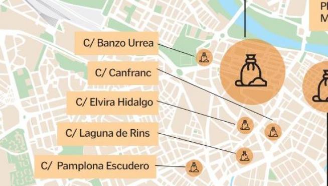 Puntos negros detectados por el Ayuntamiento de Zaragoza