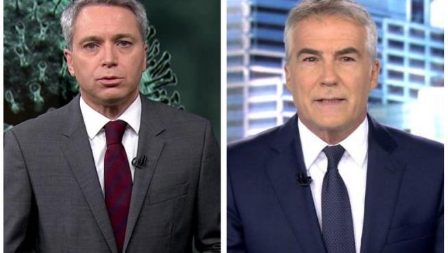 'Antena 3 Noticias' (18,8%) consolida su liderazgo tanto en la edición diaria del mediodía (20,3% y 2,2 millones) como por la noche (20,2% y 1,9 millones) frente a 'Informativos Telecinco', que quedan en segundo