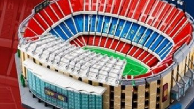 Set del estadio del FC Barcelona, el Camp Nou, de la marca LEGO, a la venta a partir del 1 de septiembre de 2021.