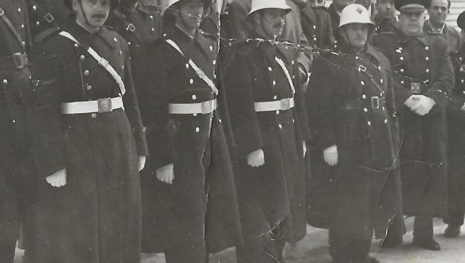 Plantilla de la Policía Local de Barbastro de 1955.
