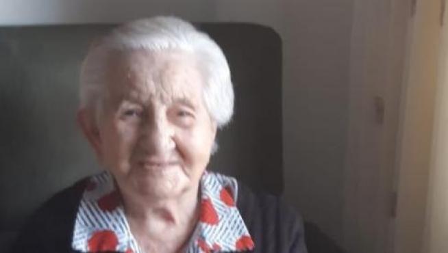 Palmira Alonso, centenaria y sin perder la sonrisa