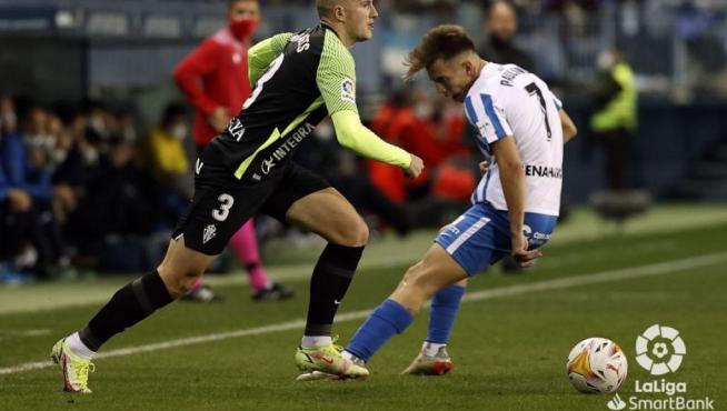 Partido Málaga Real Sporting (2-2).