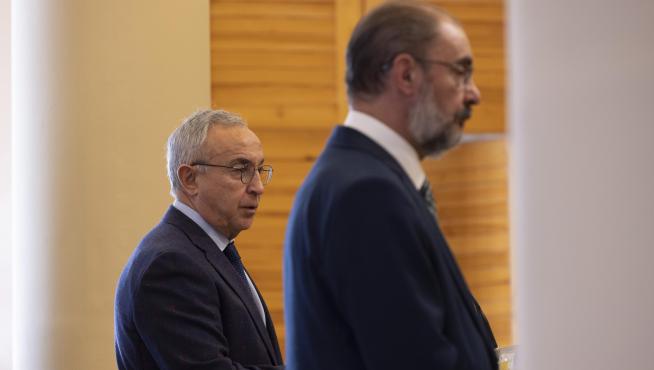 Alejandro Blanco y Javier Lambán, en una de sus últimas reuniones en el Pignatelli