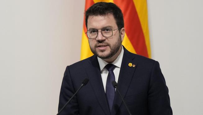 Pere Aragonés, presidente de la Generalitat, este miércoles.