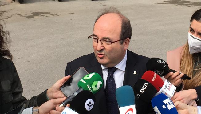 El ministro de Cultura y Deporte, Miquel Iceta, en el Teatre Lliure.