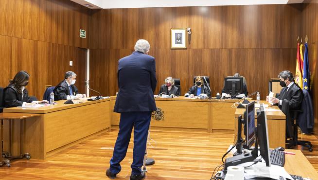 El acusado, durante el juicio celebrado este martes en la Audiencia de Zaragoza.