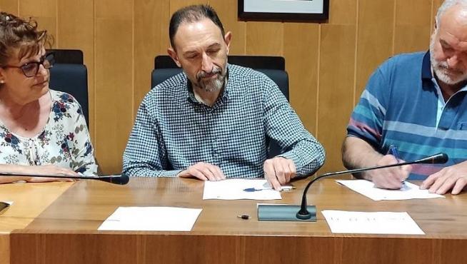 Firma del convenio entre la comarca y Proyecto Hombre
