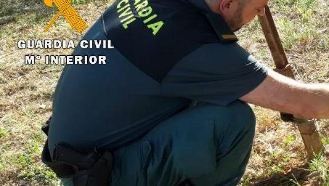 Imagen de la operación llevada a cabo por la Guardia Civil de Monzón.
