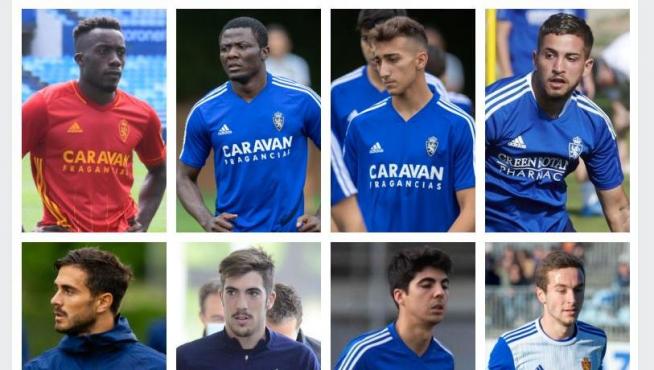 Algunos de los cedidos del Real Zaragoza que han de incorporarse a la pretemporada el 4 de julio.