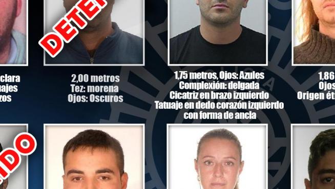Actualización de los fugitivos más buscados por la Policía Nacional.