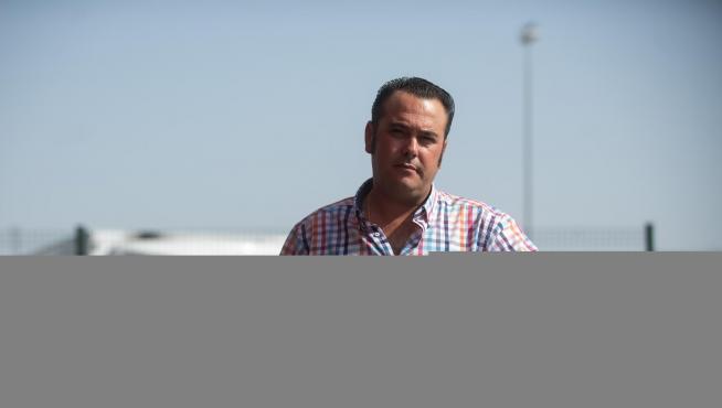 Manuel Hernández, presidente de la Plataforma nacional para la defensa del transporte, en el hotel Sercotel Plaza Feria de Zaragoza.