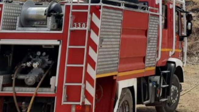 Bomberos de la DPZ actuando esta semana en el incendio de Bubierca