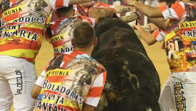 Festejo nocturno, el viernes en el coso zaragozano.
