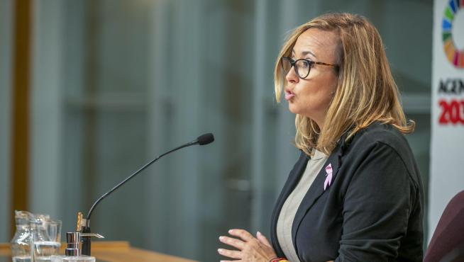 La consejera de Presidencia del Gobierno aragonés, Mayte Pérez