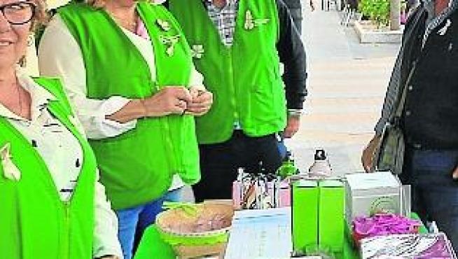 Mesa informativa instalada este miércoles en Graus.