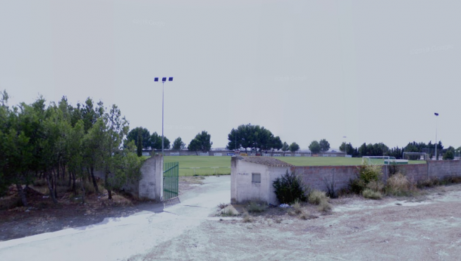 Foto de archivo del campo de fútbol municipal de Bujaraloz