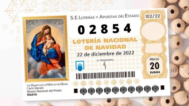El número 02854 de la Lotería de Navidad.