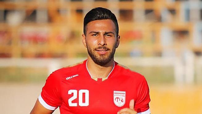 El futbolista iraní Amir Nasr-Azadani en una foto difundida en redes sociales.