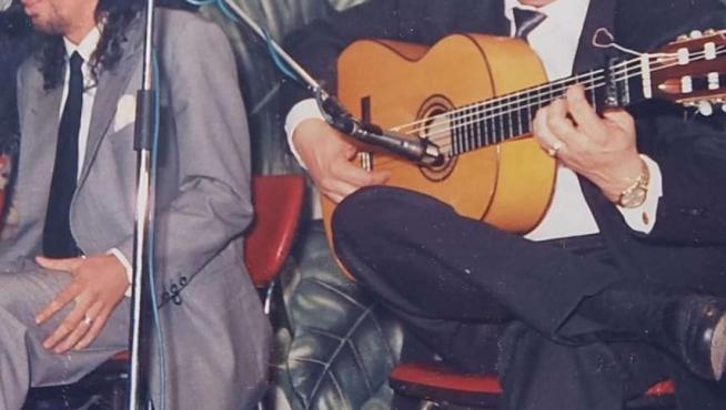 Diego 'el Cigala' y José Barrés en 1995 en una actuación en Zaragoza.