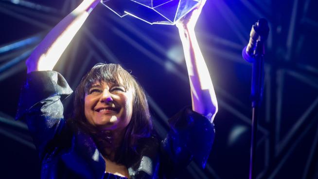Eva Amaral, en un concierto en Zaragoza.