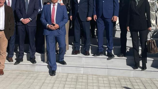 Asistentes a la inauguración del Complejo del Ibérico en Extremadura, con la presencia del ministro Planas
