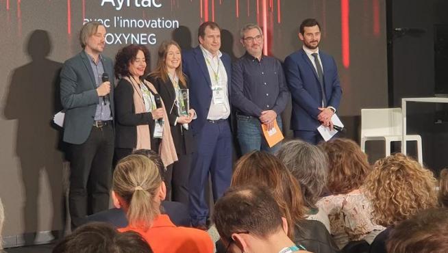 Representantes de Ayrtac reciben el premio a la innovación en la feria internacional CFIA de Rennes, Francia