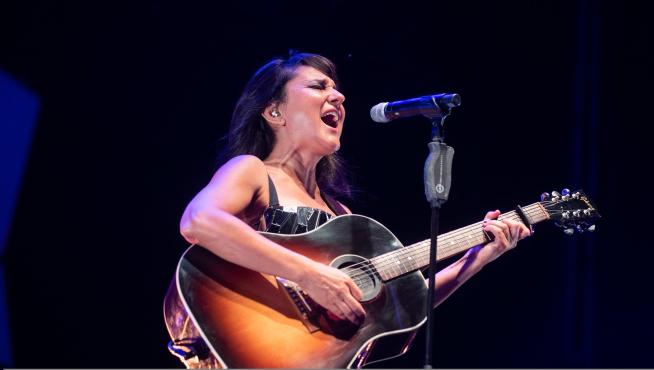 Eva Amaral, en su último concierto, en el Vive Latino de Zaragoza.