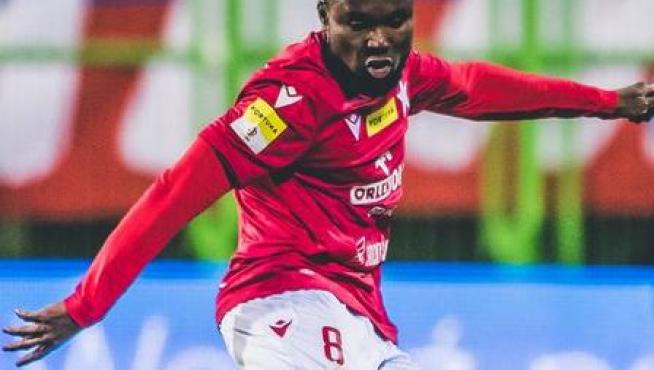 Igbekeme, durante el último partido del Wisla.