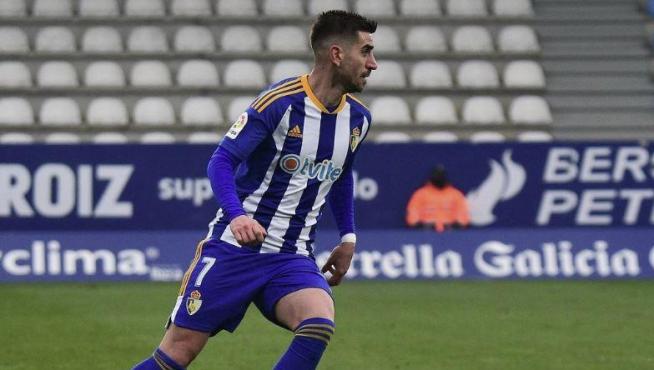 Dani Ojeda, en un partido de la Ponferradina